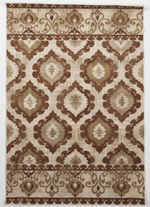 Transitional Machine Made Beige Brown Rug 5' x 8' - IGotYourRug