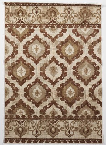 Transitional Machine Made Beige Brown Rug 5' x 8' - IGotYourRug