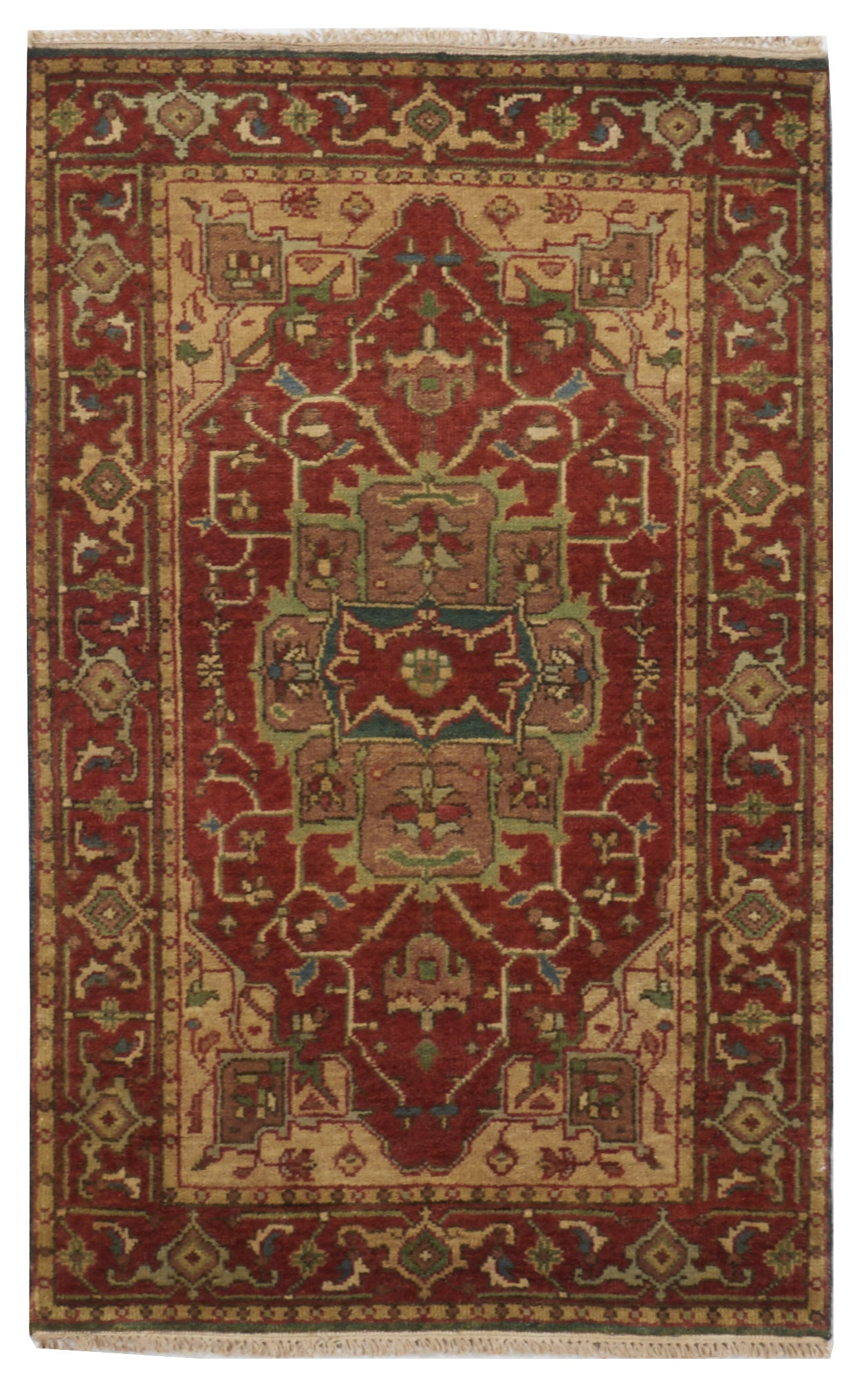 Traditional Hand Knotted Rust Wool  Rug 3'1 x 4'11 - IGotYourRug