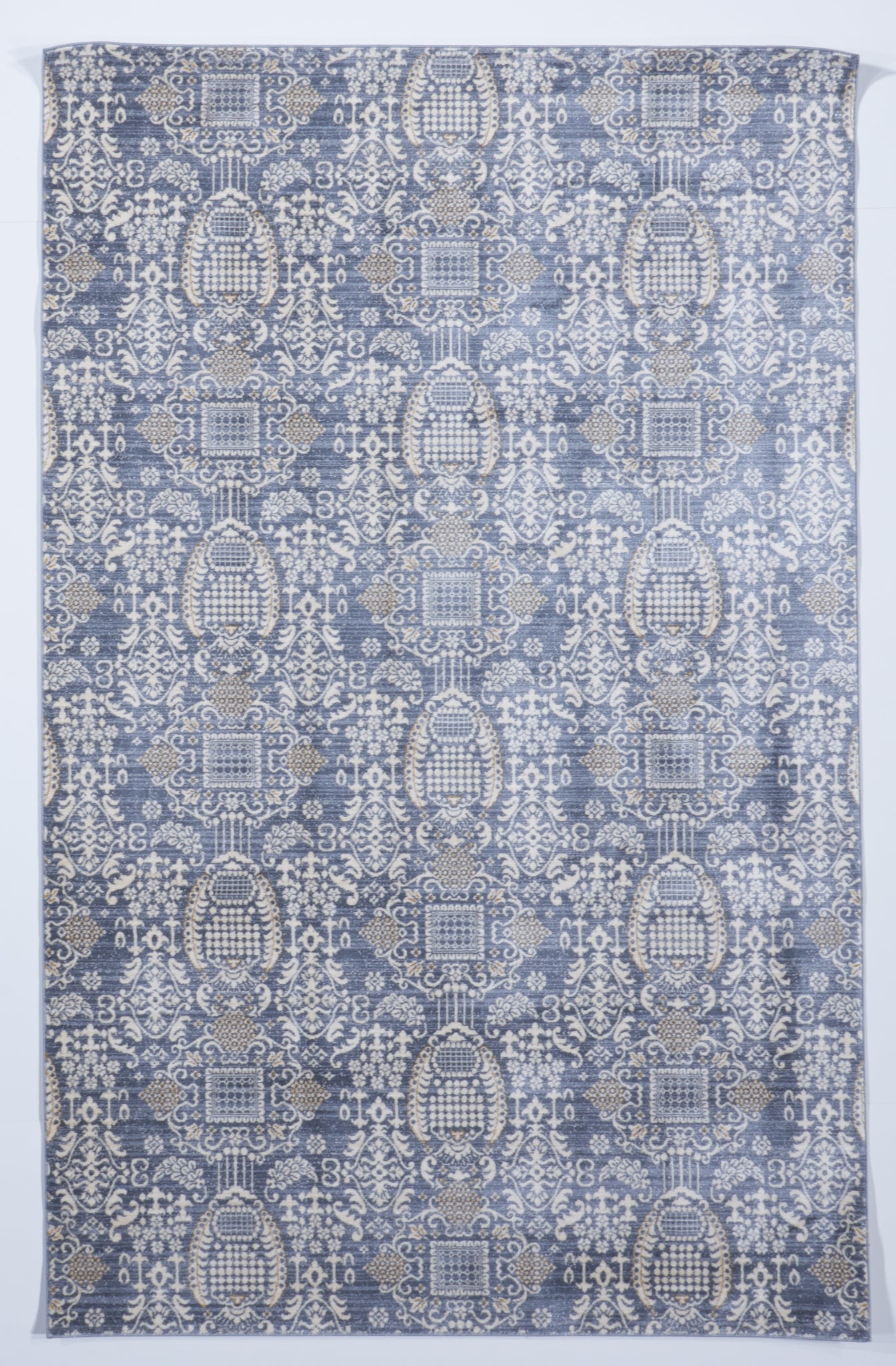 Transitional Machine Made Blue Gray Rug 5' x 8' - IGotYourRug