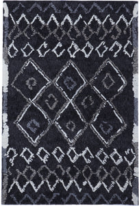 Contemporary Tufted Black Gray Rug 5' x 7'6 - IGotYourRug