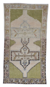 Hamadan Handmade Green Brown Wool Rug 4'7 x 8'4 - IGotYourRug