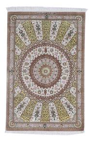 Traditional Handmade Multicolor Silk Rug 2' x 3' - IGotYourRug