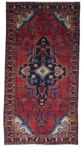 Hamadan Handmade Red Wool Rug 4'11 x 9'2 - IGotYourRug