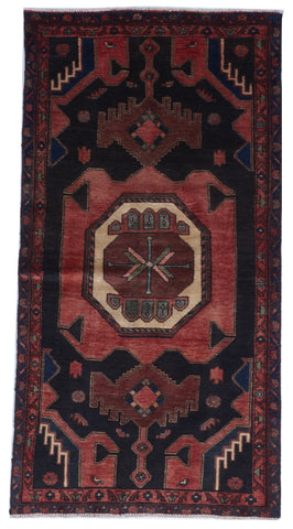 Hamadan Handmade Red Wool Rug 3'7 x 6'11 - IGotYourRug