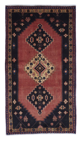 Hamadan Handmade Red Wool Rug 3'9 x 6'5 - IGotYourRug