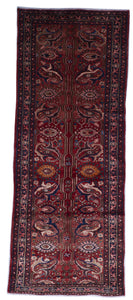 Tribal Handmade Red Wool Runner Rug 3'9 x 9'10 - IGotYourRug