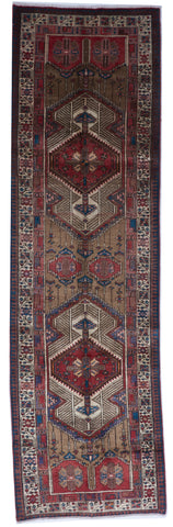 Hamadan Handmade Red Wool Runner Rug 3' x 10'10 - IGotYourRug