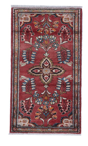 Hamadan Handmade Red Wool Rug 2'3 x 4' - IGotYourRug