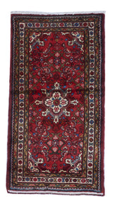 Hamadan Handmade Red Multicolor Wool Rug 2'1 x 3'10 - IGotYourRug