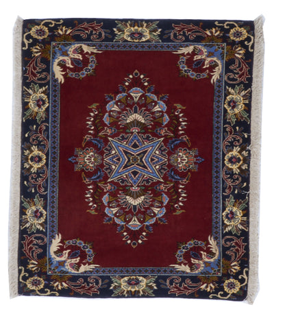 Traditional Handmade Red Blue Multicolor Wool Rug 2'6 x 3' - IGotYourRug