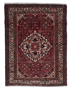 Traditional Handmade Red Multicolor Wool Rug 3'9 x 5' - IGotYourRug