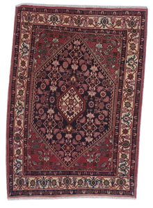 Hamadan Handmade Red Multicolor Wool Rug 2'10 x 4' - IGotYourRug