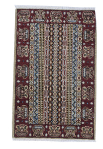 Tribal Handmade Red Multicolor Wool Rug 2' x 3'1 - IGotYourRug