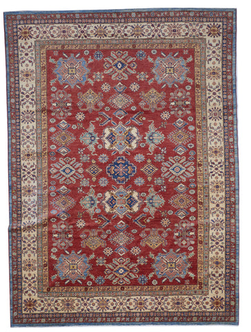 Kazak Handmade Red Blue Multicolor Wool Rug 8' x 10'9 - IGotYourRug