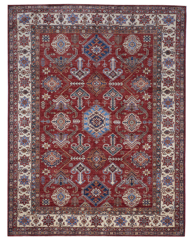 Kazak Handmade Red Multicolor Wool Rug 8' x 10'9 - IGotYourRug