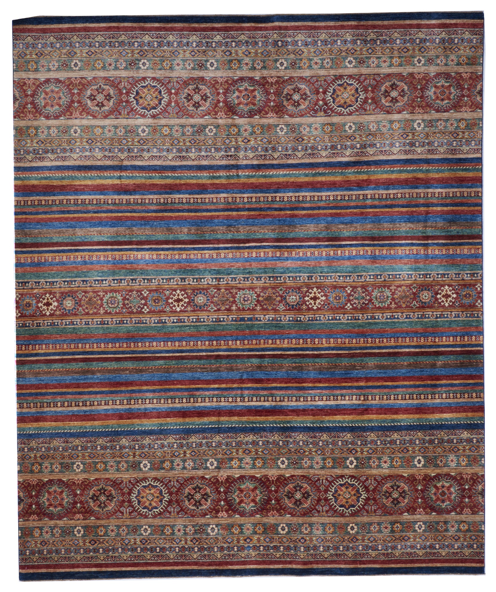 Kazak Handmade Multicolor Wool Rug 8'2 x 9'9 - IGotYourRug