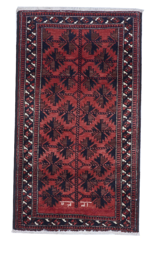 Tribal Handmade Red Wool Rug 2'2 x 4' - IGotYourRug