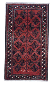 Tribal Handmade Red Wool Rug 2'2 x 4' - IGotYourRug