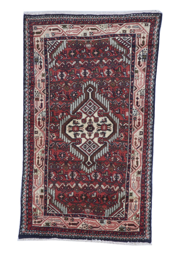 Tribal Handmade Red Wool Rug 2'5 x 4' - IGotYourRug