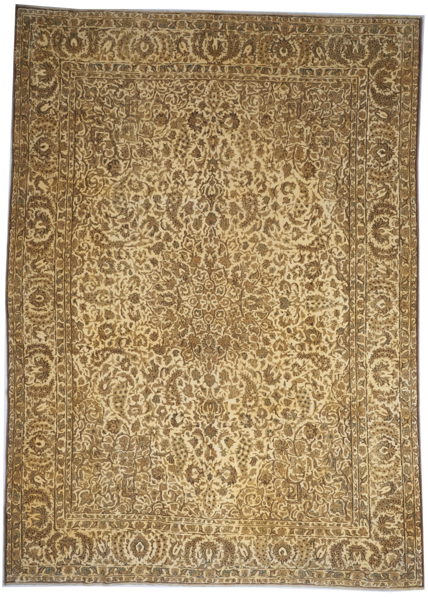 Transitional Overdyed Tan Wool Rug 9'11 x 13'10 - IGotYourRug