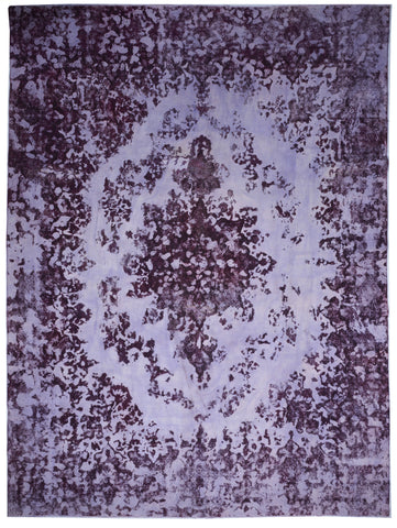 Transitional Overdyed Purple Wool Rug 11'8 x 15'9 - IGotYourRug