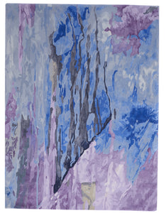 Contemporary Tufted Gray Blue Purple Wool Rug 5'6 x 7'5 - IGotYourRug