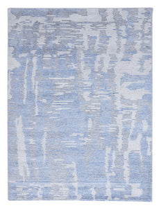 Coastal Handmade Beige Gray Wool Viscose Rug 5'6 x 7'5 - IGotYourRug