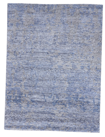 Textured Handmade Beige Gray Wool Viscose Rug 5'6 x 7'5 - IGotYourRug