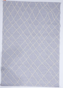 Indoor/Outdoor Machine Made Gray White Rug 5'1 x 7'6 - IGotYourRug