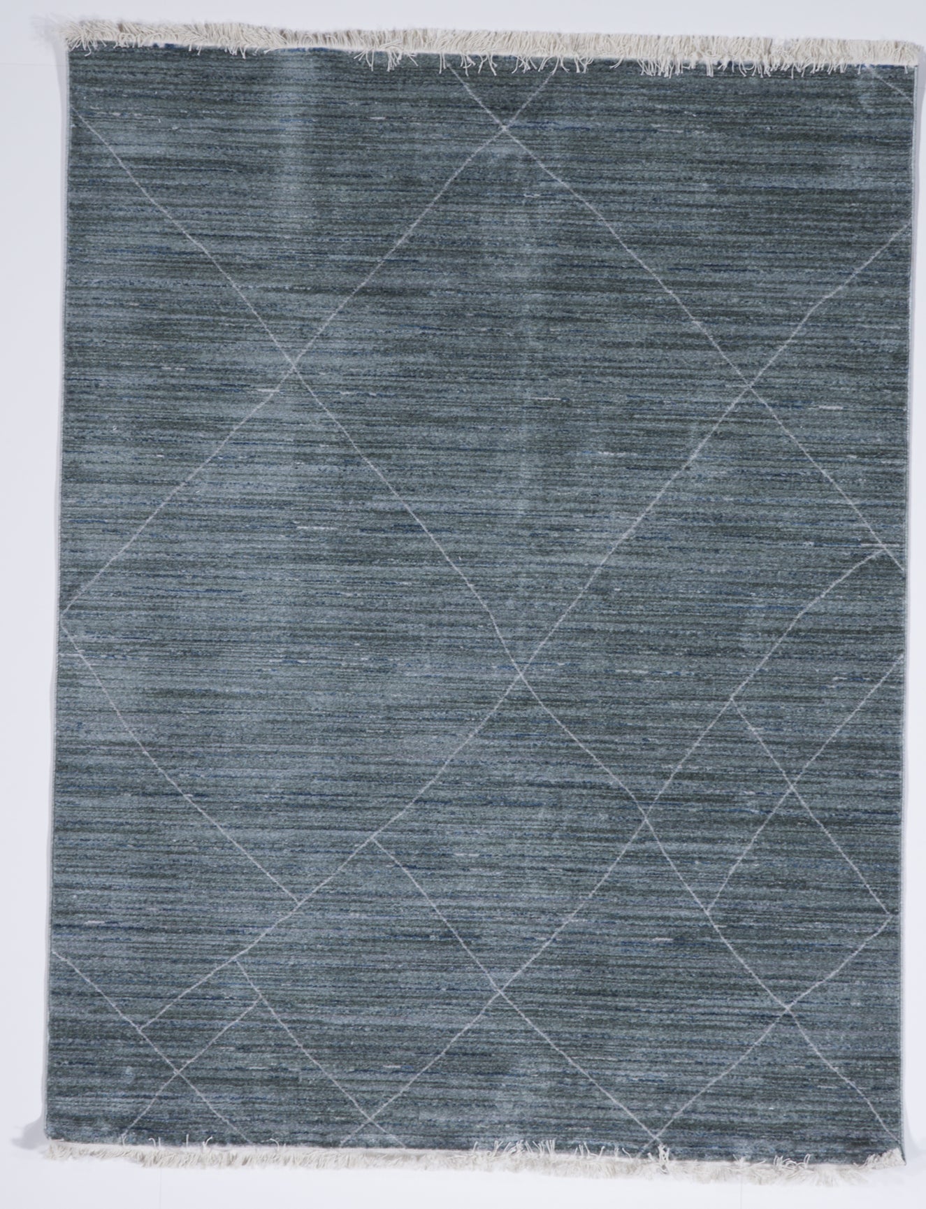 Contemporary Machine Made Blue Rug 5'3 x 7'6 - IGotYourRug