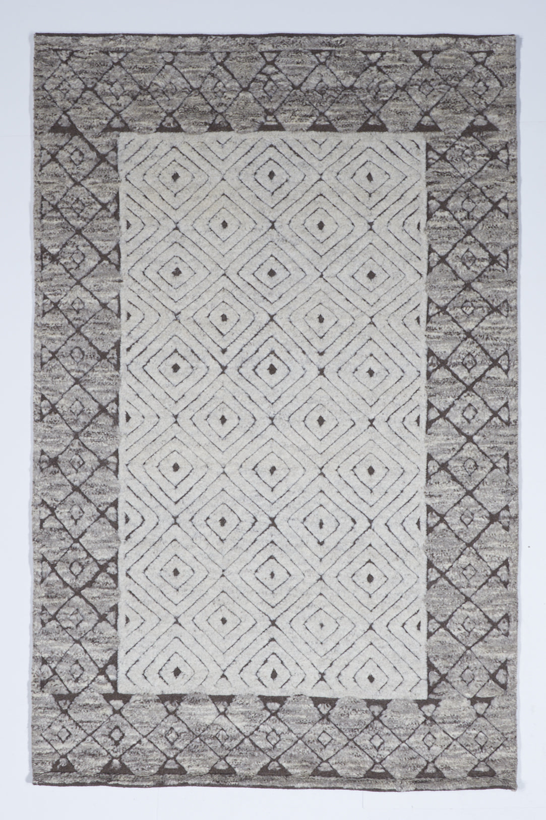 Transitional Hand Knotted Gray Wool Rug 5' x 8' - IGotYourRug