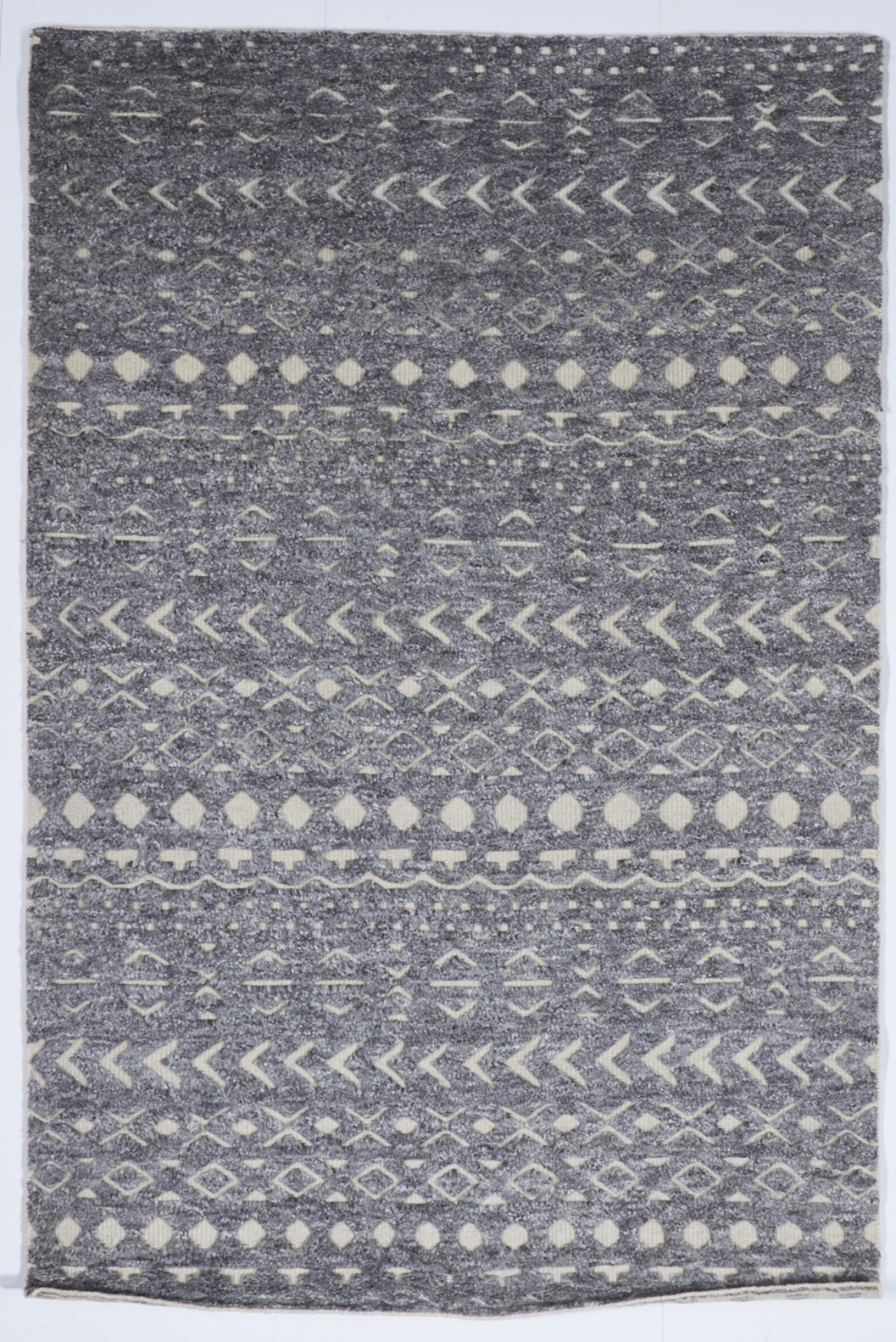 Transitional Hand Knotted Gray Wool Rug 5' x 8' - IGotYourRug