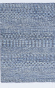 Contemporary Hand Knotted Blue Wool Rug 2'3 x 3' - IGotYourRug