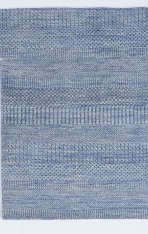 Contemporary Hand Knotted Blue Wool Rug 2'3 x 3' - IGotYourRug