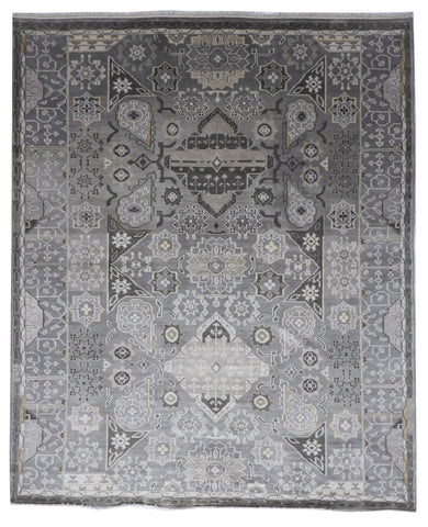 Transitional Handmade Gray Wool Rug 8' x 9'9 - IGotYourRug