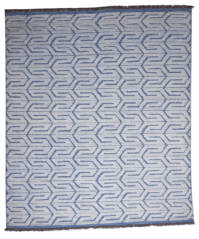 Moroccan Handmade Blue Gray Wool Rug 8'2 x 9'10 - IGotYourRug