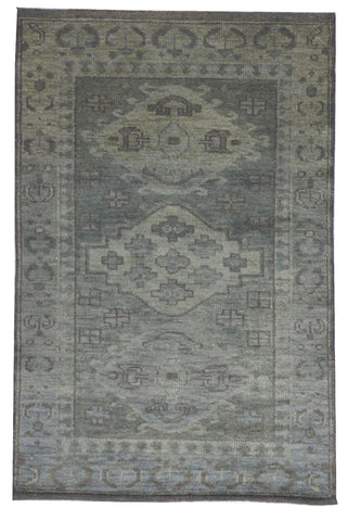 Transitional Handmade Gray Wool Rug 4' x 6' - IGotYourRug