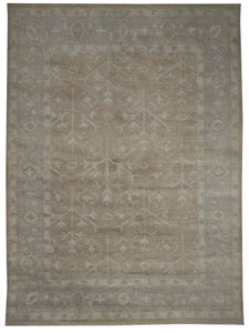 Traditional Hand Knotted Brown Wool Rug 8'6 x 11'6 - IGotYourRug