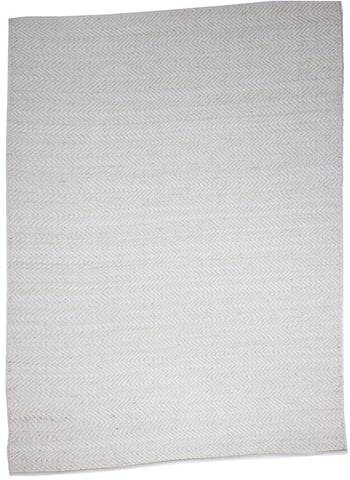 Textured Flatweave Beige Wool Rug 9' x 12' - IGotYourRug