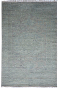 Transitional Handmade Gray Wool Rug 6' x 9' - IGotYourRug