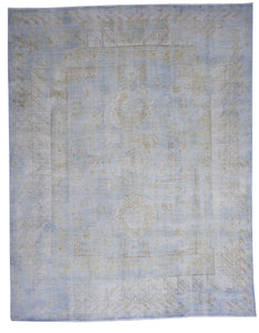 Oushak Handmade Blue Gray Ivory Wool Rug 7'10 x 9'10 - IGotYourRug