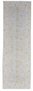 Oushak Handmade Gray Ivory Wool Runner Rug 2'6 x 8' - IGotYourRug