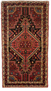 Traditional Hand Knotted Red Multicolor Wool Rug 2'7 x 4'10 - IGotYourRug
