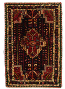 Traditional Hand Knotted Red Multicolor Wool Rug 2'9 x 4'2 - IGotYourRug