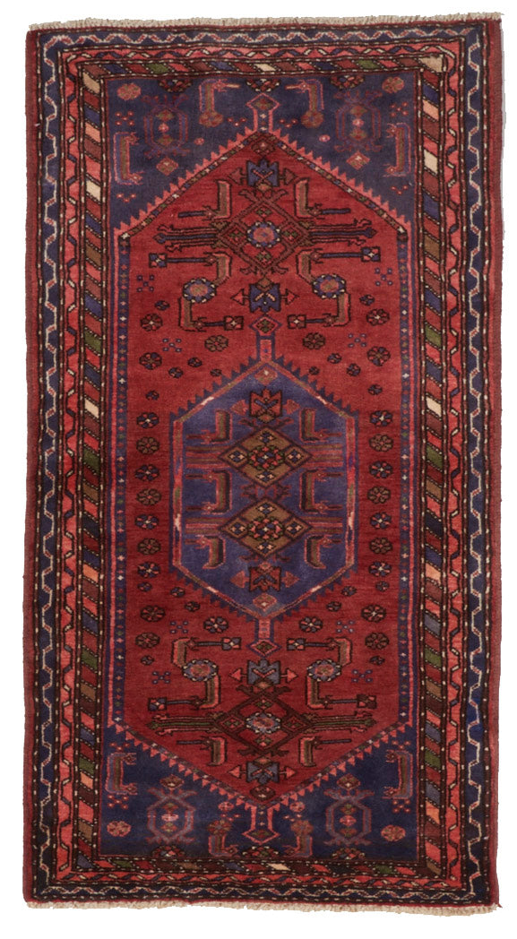 Traditional Hand Knotted Red Purple Multicolor Wool Rug 2'9 x 5'1 - IGotYourRug