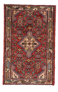 Traditional Handmade Red Wool Rug 2'7 x 4' - IGotYourRug