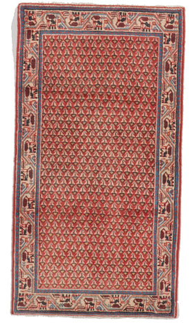 Traditional Handmade Red Wool Rug 2'2 x 4'1 - IGotYourRug