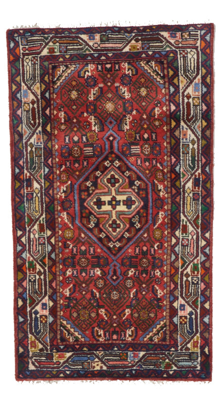 Traditional Handmade Red Wool Rug 2'2 x 3'9 - IGotYourRug