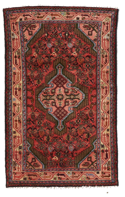 Traditional Handmade Red Wool Rug 2'4 x 3'9 - IGotYourRug